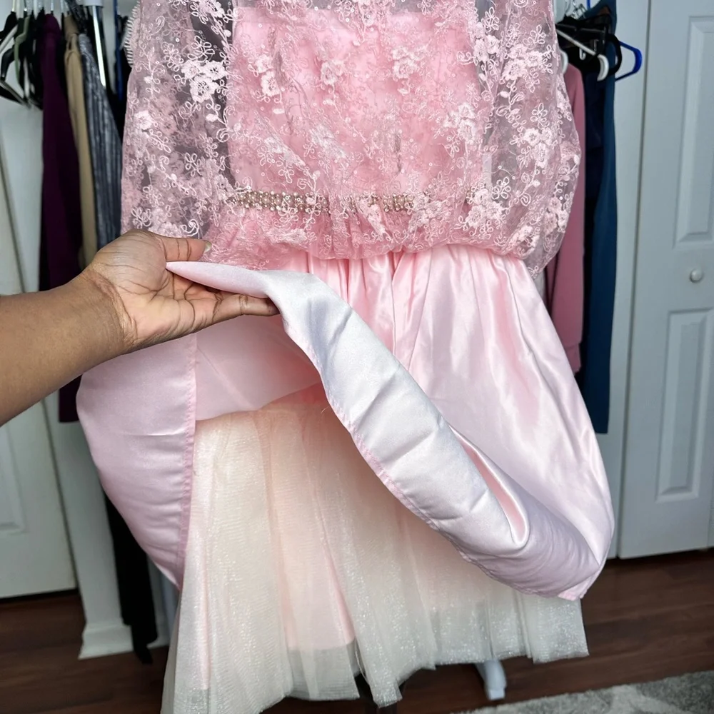 AMERICAN PRINCESS PINK DRESS GIRL’S SIZE 7 FORMAL WEDDING
